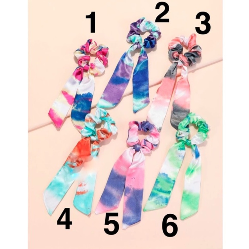 🆕 Tie Dye Knot Ribbon Scrunchie